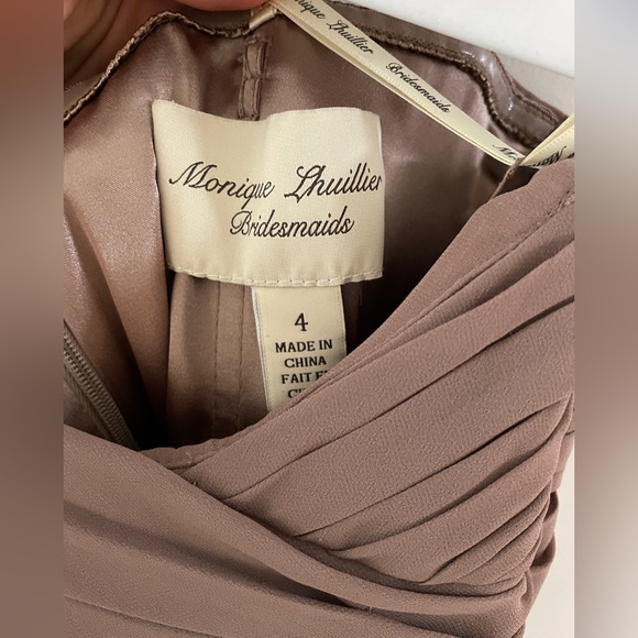 Size 4 latte color bridesmaid dress - Picture 2 of 4